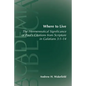 Where to Live: The Hermeneutical Significance of Paul's Citations from Scripture in Galatians 3:1-14 - Paperback