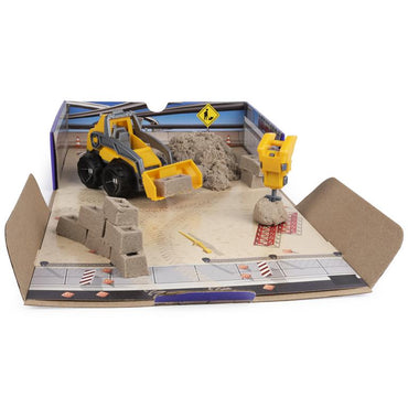 Kinetic Sand Digs and Demolish Truck
