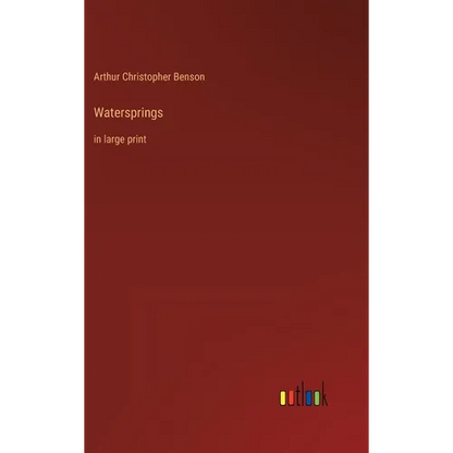 Watersprings: in large print - Hardcover