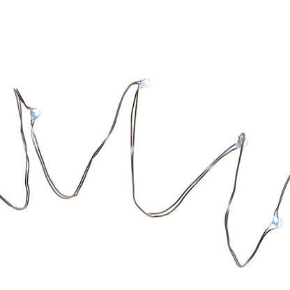 25-Light Battery-Operated Cool White LED Fairy Lights