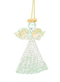 Spunglass Ornament - Gold Angel Praying