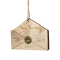 Wooden Letter to Santa Ornament - Natural