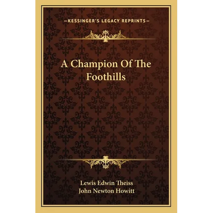 A Champion Of The Foothills - Paperback