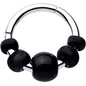 16G 5/16 Black Chunky Beads Hinged Segment Ring