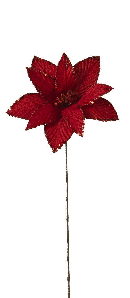 12" Poinsettia Pick -