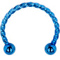 16G 1/2 Light Blue Seriously Twisted Horseshoe Circular Barbell