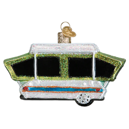 Old World Christmas Popup Tent Camper