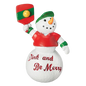 Drink And Be Merry Pickleball Snowman Ornament