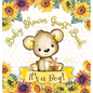 It's a Boy: Baby Shower Guest Book with Teddy Bear and Sunflower Theme, Memory Book with Wishes, Advice, and Gift Tracking for a Baby Boy - Perfect fo - Hardcover