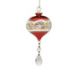 Inverted Glass Triangle With Gold Accents - Red