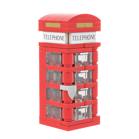 UK Phone Box Set - Brick Building Set - Made Using LEGO® Parts