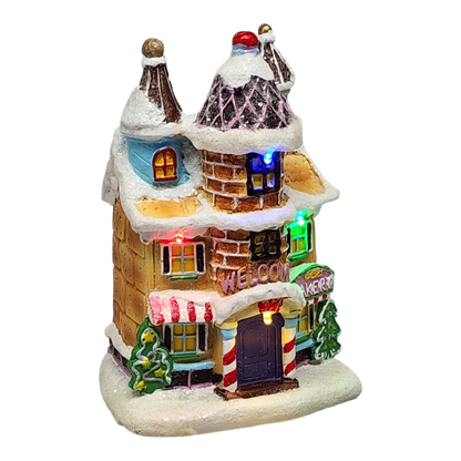 Lighted Resin Gingerbread House - Bakery