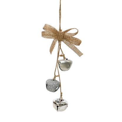 Bells with Burlap Ribbon -