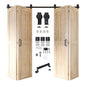 4-Door Bifold Barn Door Kit | Black Hardware