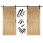 Slanted Double Barn Door Kit | Black Hardware