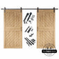 Slanted Double Barn Door Kit | Black Hardware