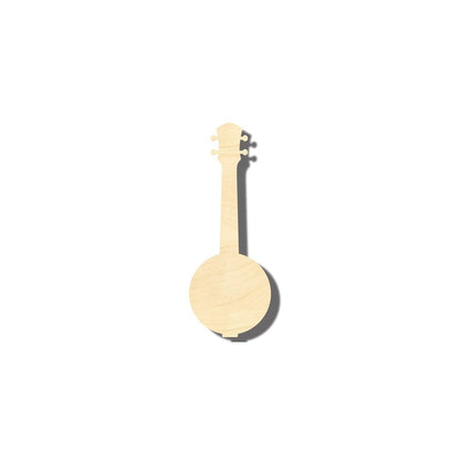 Unfinished Wood Banjo Shape - Craft - Music - up to 46" DIY