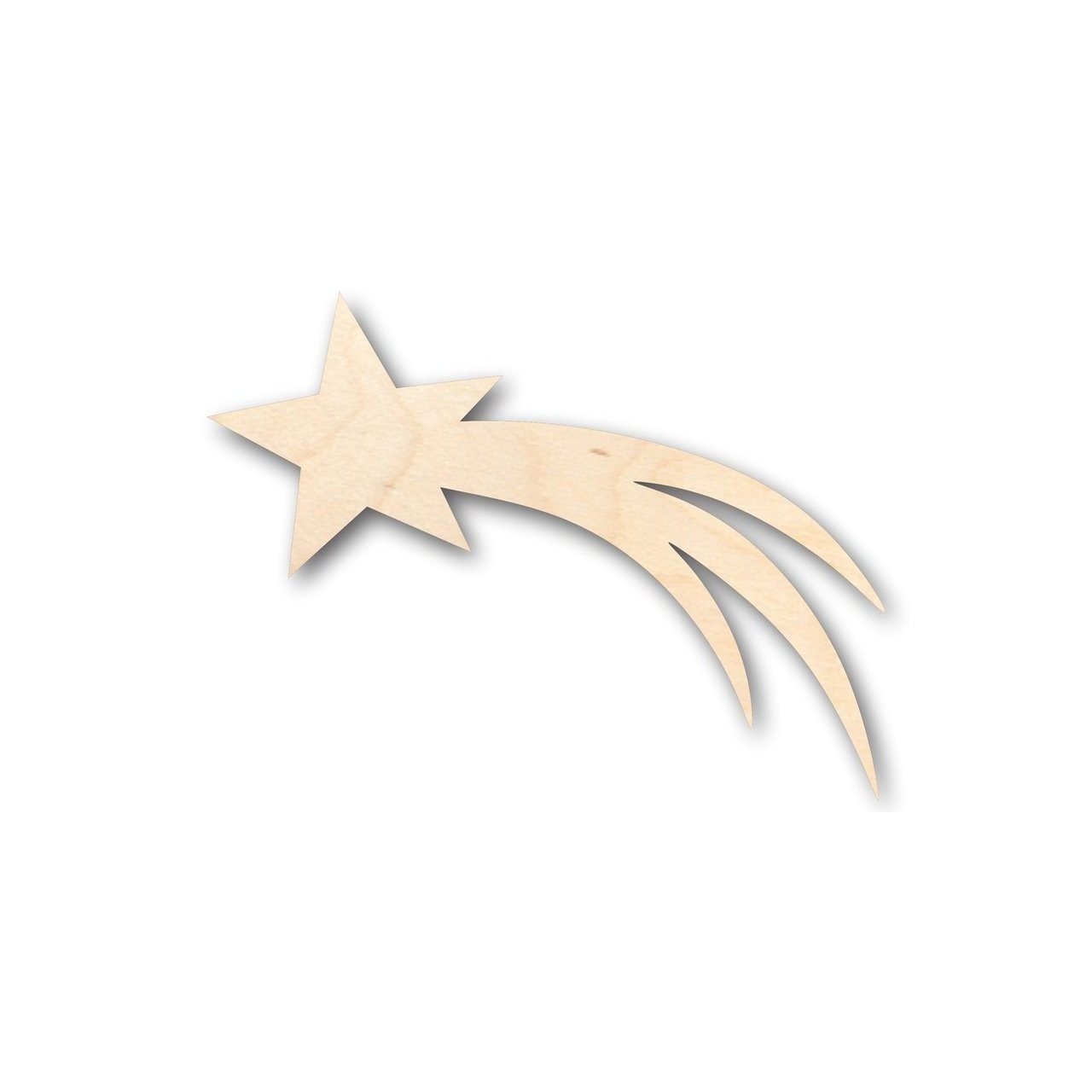 Unfinished Wood Comet Shooting Star Shape - Space - Nursery - Craft - up to 46" DIY