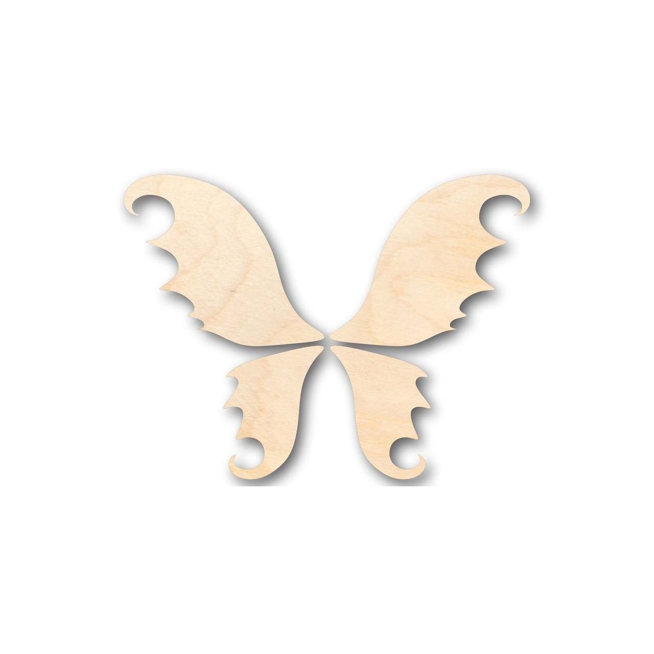 Unfinished Wood Fairy Wings Shape - Mythical - DIY Costume - 4 Piece Craft - up to 46" DIY
