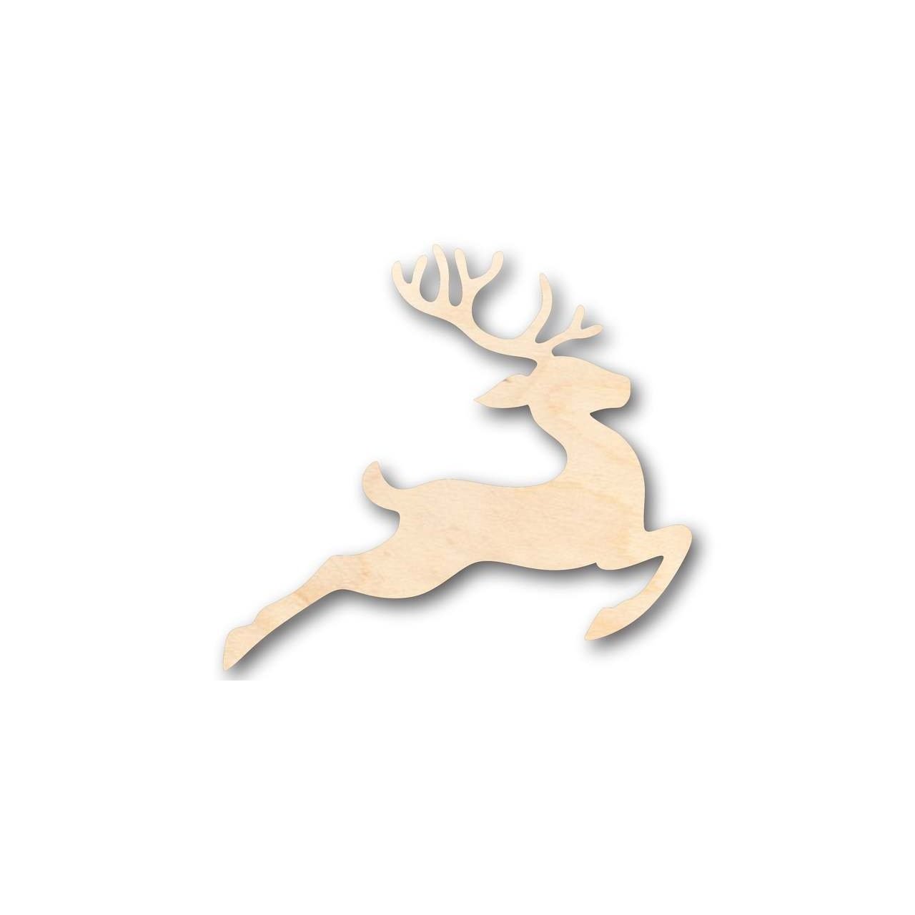 Unfinished Wood Flying Reindeer Shape - Rudolph - Christmas - Ornament - Craft - up to 46" DIY