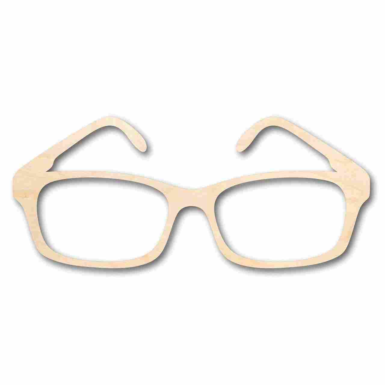 Unfinished Wood Glasses Shape - Craft - up to 46" DIY