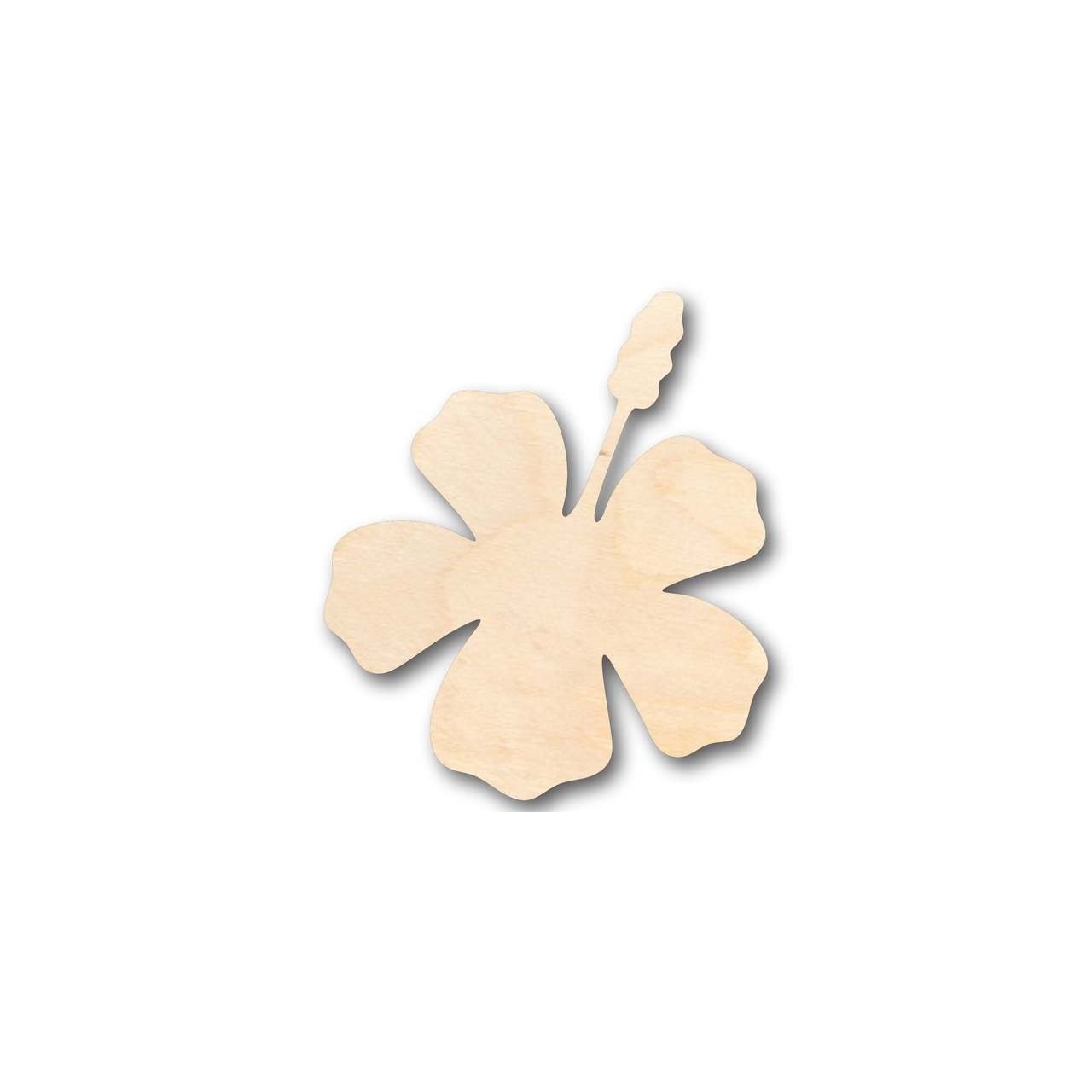Unfinished Wood Hibiscus Shape - Spring - Flower - Craft - up to 46" DIY