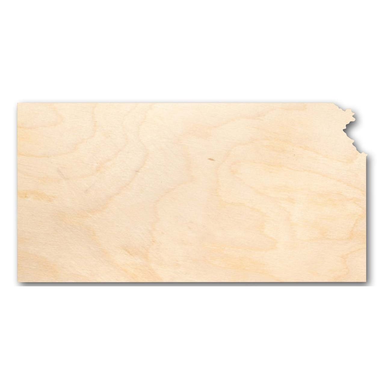 Unfinished Wood Kansas Shape - State - Craft - up to 46" DIY