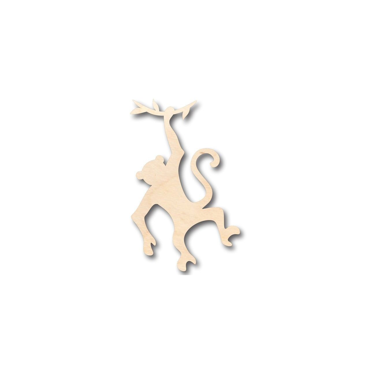 Unfinished Wood Monkey Hanging Shape - Animal - Wildlife - Craft - up to 46" DIY
