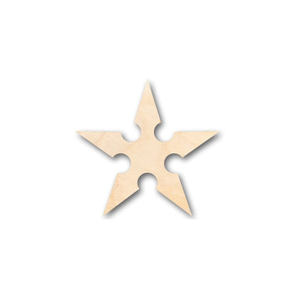 Unfinished Wood Ninja Star Shape - Craft - up to 46" DIY