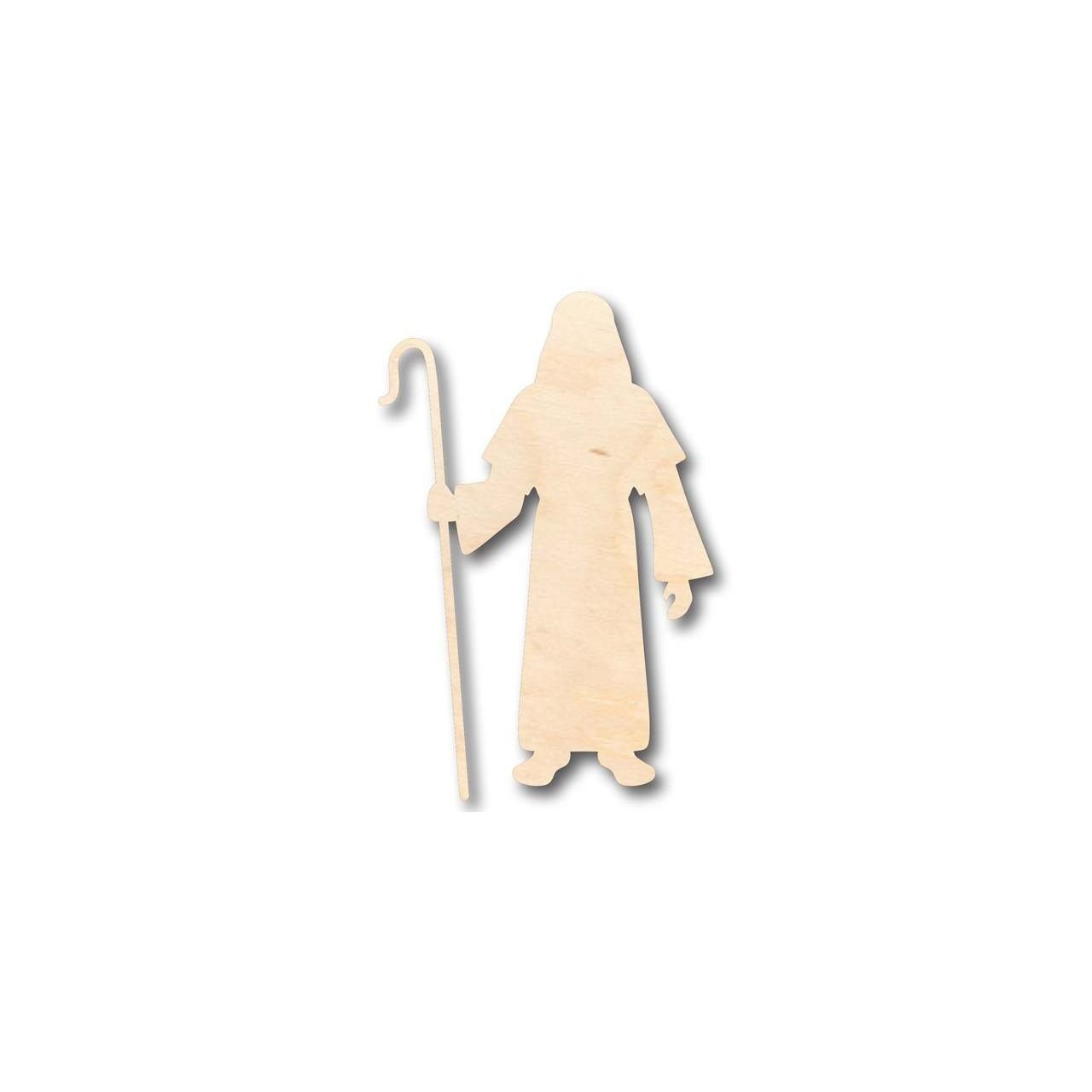 Unfinished Wood Shepherd Shape - Bible - History - Craft - up to 46" DIY