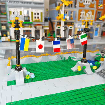 Italy Country Flag -  Custom Printed - Made Using a LEGO® Tile