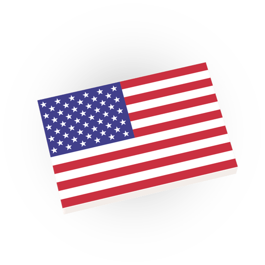 United States Flag - USA - Custom Printed - Lego MOC - Made Using a LEGO® Tile