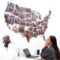 USA Photo Map Midnight