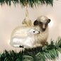 Sheep With Lamb Glass Blown Ornament