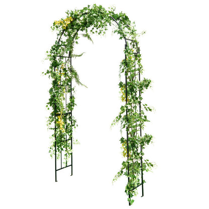 Metal Garden Arch and Obelisk Trellis Set for Climbing Plants