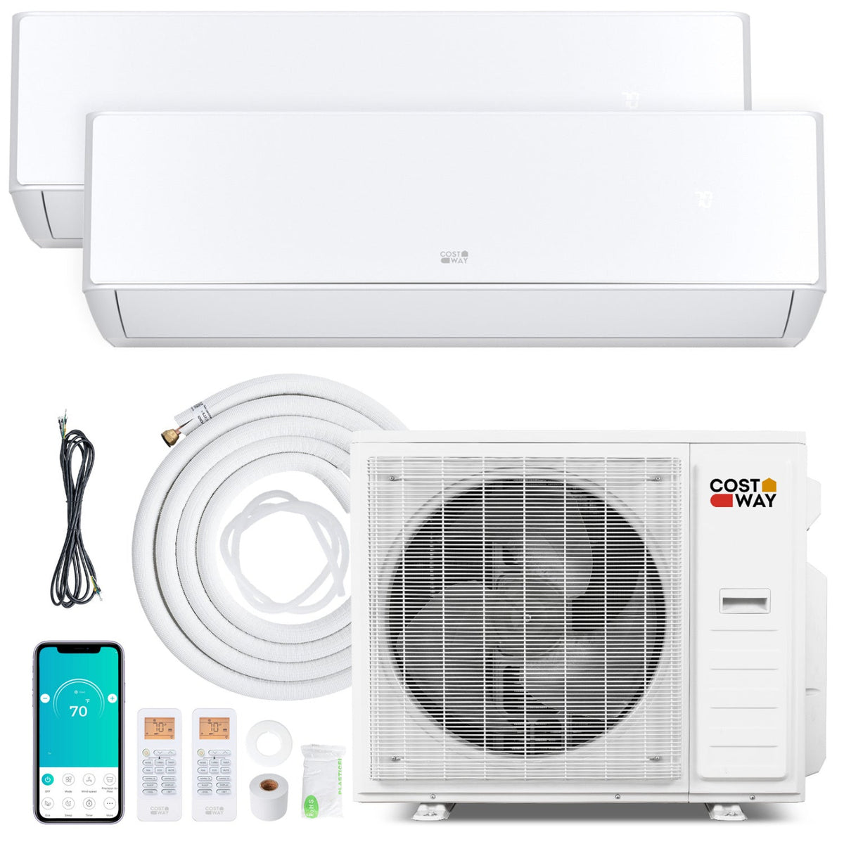 X-Pro 35000 BTU 2 Zone 22.5 SEER2 Mini Split AC with Heat Pump