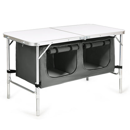 4-in-1 Family Camping Gear Set: Wagon Camping Table Cooler and Camping Tent