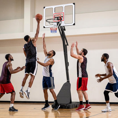 Portable Basketball Hoop Adjustable 4.9-10 Feet with Base