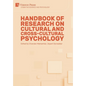 Handbook of Research on Cultural and Cross-Cultural Psychology - Hardcover