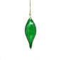 Blown Glass Teardrop Ornament - Green - High Bulge