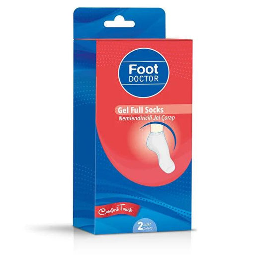 Foot Doctor Moisturizing Gel Socks - Softens & Moisturizes Dry Foot Skin Naturally