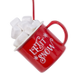 Hot Cocoa Mug with Marshmallows Ornament - Let It Snow