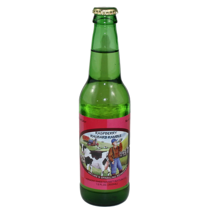 Vermont Sweetwater All Natural Glass Bottle Soda (Raspberry Rhubarb Ramble)