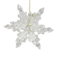 Spunglass Ornament - Clear Snowflake