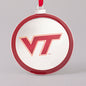 Silver Plated College Logo Ornament - Virginia Tech