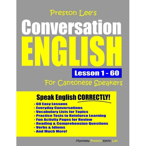 Preston Lee's Conversation English For Cantonese Speakers Lesson 1 - 60 - Paperback