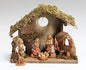 Figure Set With Italian Stable - Fontanini - 5"