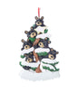 Bear Family on Tree Ornament - Family of 6