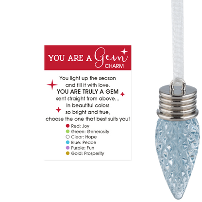 You Are A Gem Charm - Blue