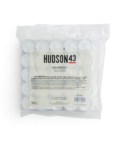White Unscented Tealights in Tin Cup - Bag of 50